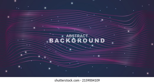 Abstract pink gradient wave background with glowing lights decoration. Hi-tech and big data background design for brochures, flyers, magazine, business card, banner.