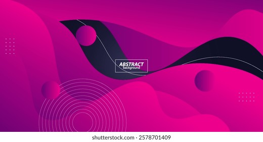 Abstract pink gradient wave background with simple shape elements. Colorful pink design. Elegant concept. Vector Eps10
