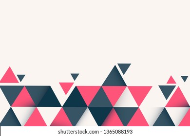 Abstract pink and gray geometric background vector