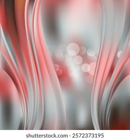 Abstract Pink Gray Wave Background