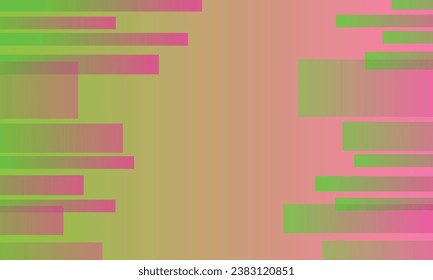 Abstract pink and green background with square lines. Vector illustration