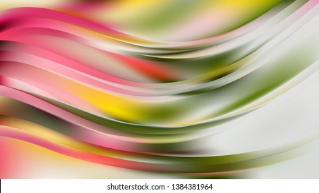 Abstract Pink and Green Curve Background