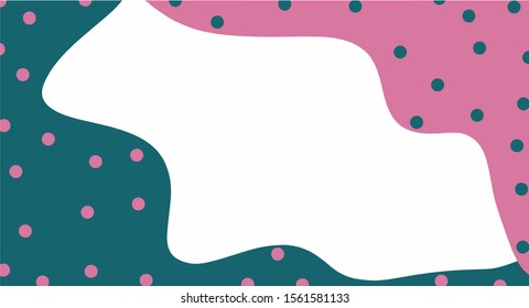 Abstract pink and green with polka dots background can use for design, background concept, vector.
