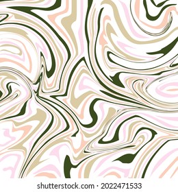Abstract pink and green waves marble background. Modern trend