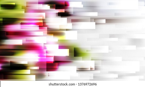 Abstract Pink Green and White Horizontal Lines and Stripes Background Image
