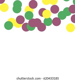 Abstract Pink, Green and Yellow Bubbles Located on the Top of the Image on White Background