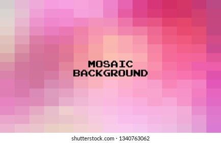 Abstract Pink Grid Mosaic Background, Modern abstract illustration with triangles. Creative Design Polygonal Template mosaic with squares.