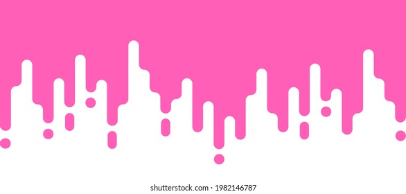 Resumen de diseño de línea líquida de medio tono rosado. Patrón de transición de línea moderna aislado sobre fondo blanco.