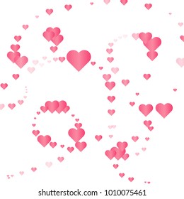 Abstract pink heart background. Vector illustration.