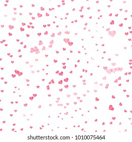 Abstract pink heart on white background. Vector illustration style.