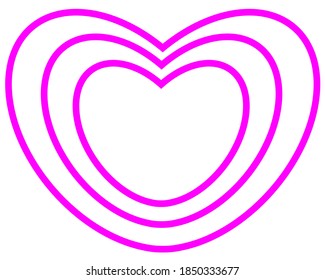 abstract pink heart symbol design