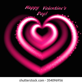Abstract pink hearts