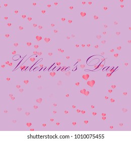 abstract pink hearts bokeh on with Valentine day background.