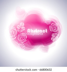 Abstract pink hearts. Vector illustration.