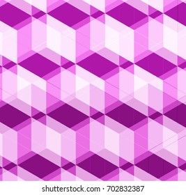 Abstract pink hexagon background. Technology polygonal design. Digital futuristic minimalism. Grid mosaic vector