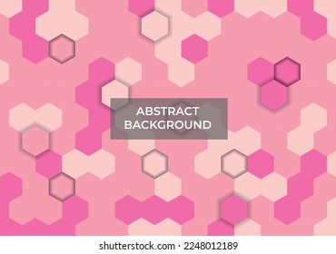 abstract pink hexagon pattern background template
