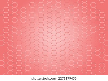 Abstract pink hexagonal pattern background