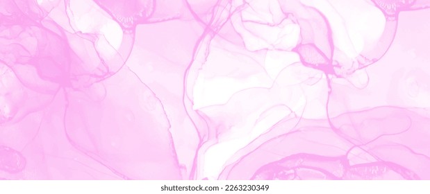 Resumen de fondo de arte vectorial rosa rosa para diseño de tarjetas, volantes, afiches, banner y portada. Ilustración de flores dibujada a mano para el Día de San Valentín.  Arte fluido. Pulsaciones de brocha acuarela. Rose. Fondo de las flores