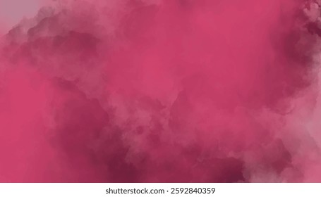  Abstract Pink ink and watercolor textures on white paper background. Fresh and blurry pink cloud sky on art graphics,