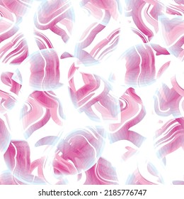 el patrón de hojas rosadas abstractas sobre fondo blanco es transparente. patrón de follaje tropical sin soldadura sobre fondo claro. las plantas naturales de acuarela son un patrón sin fisuras. fondo de pantalla tropical. verano 