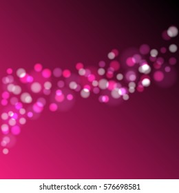 abstract pink light bokeh background. vector