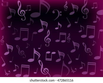 abstract pink and lilac background, for presentations, musical symbols, music notes, treble clef.