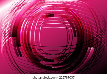 Abstract pink line circle 