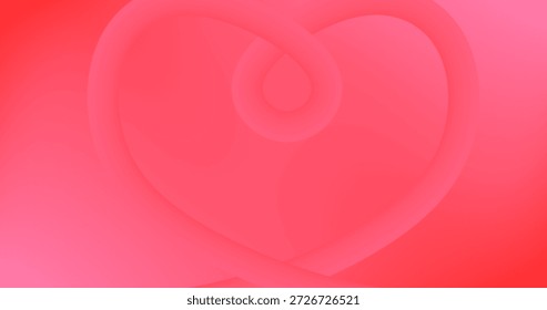 Gradiente de línea rosa Abstractas en forma de corazón sobre fondo para materiales de pósters de Anuncios de Web Romance Design