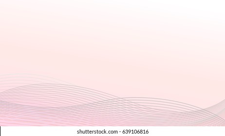 Abstract pink line wave vector background with blank space