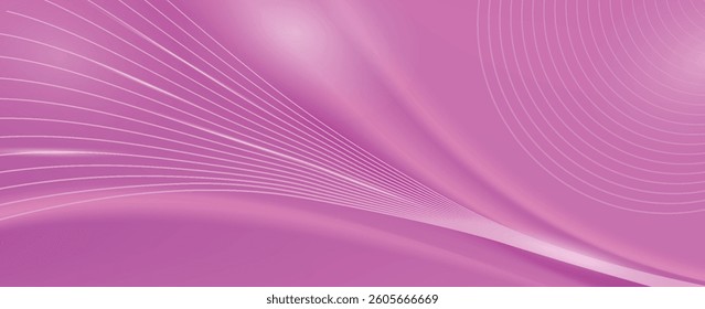 Abstract pink lines background with light effects. vector