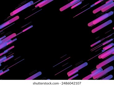 Abstract pink lines and black background