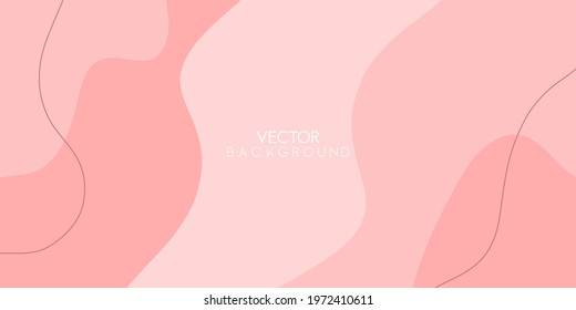Abstract pink liquid waves background. Trendy geometric shapes with line composition for banner, cover, fabric print and wallpaper.