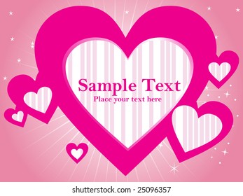 abstract pink love card