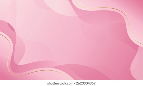 Abstract pink luxury wave background. Elegant Feminine wallpaper. Suitable for beauty design, templates, banners, covers, awards, sales, events, websites, pages and more