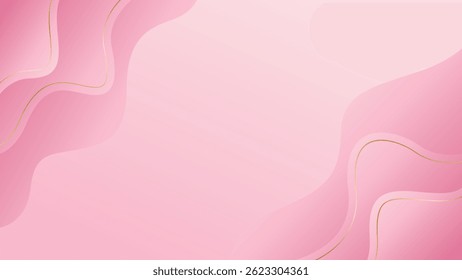Abstract pink luxury wave background. Elegant Feminine wallpaper. Suitable for beauty design, templates, banners, covers, awards, sales, events, websites, pages and more
