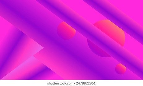 ABSTRACT PINK MAGENTA GRADIENT BACKGROUND SMOOTH LIQUID COLORFUL DESIGN WITH GEOMETRIC SHAPES VECTOR TEMPLATE GOOD FOR MODERN WEBSITE, WALLPAPER, COVER DESIGN 