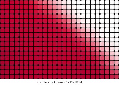 Abstract pink mosaic background with square tiles over black, horizontal format.
