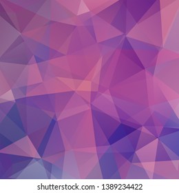 Abstract pink mosaic background. Triangle geometric background. Design elements. Vector illustration