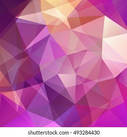 Abstract pink mosaic background. Triangle geometric background. Design elements. Vector illustration
