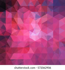 Abstract pink mosaic background.  Triangle geometric background. Design elements. Vector illustration
