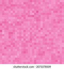 Abstrakter rosafarbener Mosaikhintergrund. Vektorhintergrund. Rosa Mosaik. Pixel-Kunsthintergrund.
