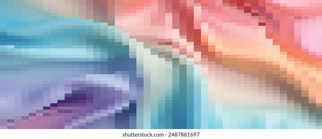 Abstract pink mosaic background - Vector illustration