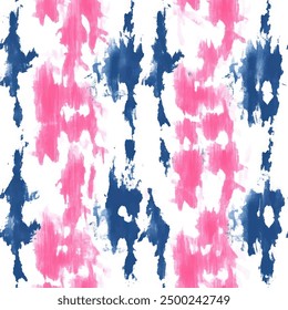 Abstract pink, navy and white tie dye shibori watercolor painting patterns, Cute seamless pattern design element for sale banners, posters, labels, and gift wrapping paper.
