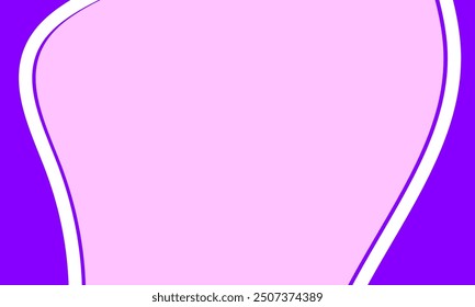 Abstract Pink on Purple Background. Minimalist Pink frames with White Outline. Modern Geometric Design in Pink and Purple banner template. Vibrant Pink banner template design with space for text
