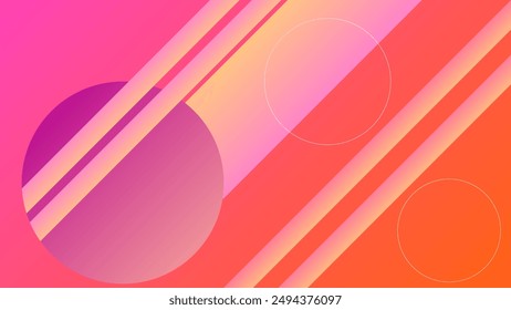 ABSTRACT PINK ORANGE BACKGROUND ELEGANT GRADIENT SMOOTH LIQUID COLORFUL DESIGN WITH GEOMETRIC SHAPES VECTOR TEMPLATE GOOD FOR MODERN WEBSITE, WALLPAPER, COVER DESIGN 