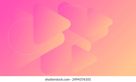 ABSTRACT PINK ORANGE BACKGROUND ELEGANT GRADIENT SMOOTH LIQUID COLORFUL DESIGN WITH GEOMETRIC SHAPES VECTOR TEMPLATE GOOD FOR MODERN WEBSITE, WALLPAPER, COVER DESIGN 
