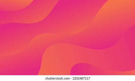 abstract pink and orange gradient color background with wavy pattern for modern graphic design element