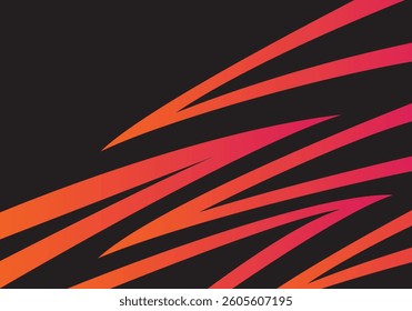 Abstract pink and orange gradient with curved spikes pattern 