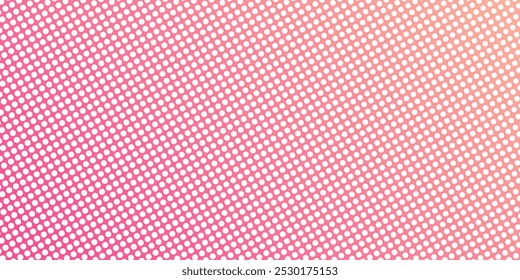 Abstract pink orange polka dots gradient halftone background. Pop art cartoon dot texture simple art modern