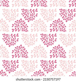 Abstract Pink Organic Shape Leaves Vector Graphic Seamless Pattern can be use for background and apparel design